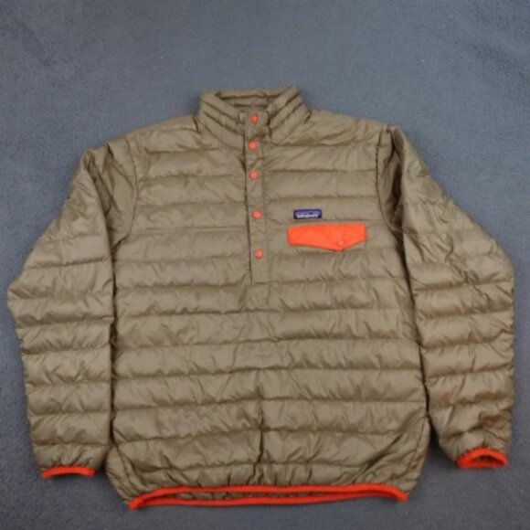 Patagonia Down Snap T Jacket Mens Medium Insulated 27246 Pullover Hiking - Picture 1 of 9